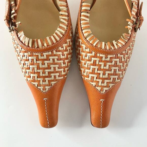 NEW Vintage Prada Fringe and Buckle Detail Slingback Pointed Toe Pumps 38 - Picture 6 of 8